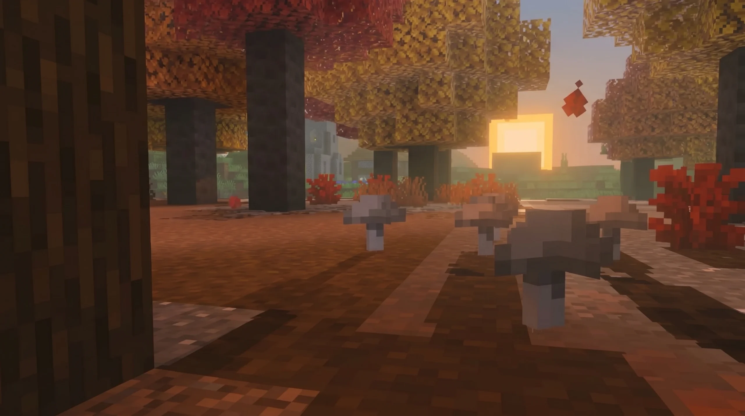 Dappled forest biome with multicolored poplar trees in the Minecraft 26.3 preview