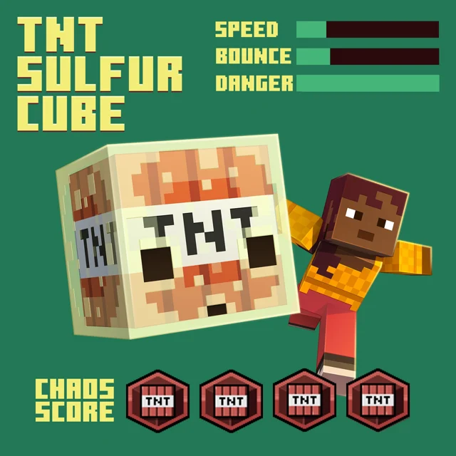 The TNT sulfur cube card: low speed, low bounce, maximum danger