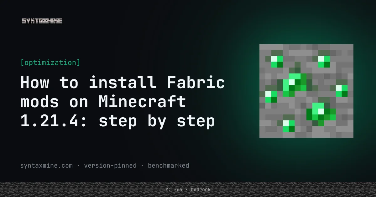 Fabric installer and mod files for Minecraft 1.21.4