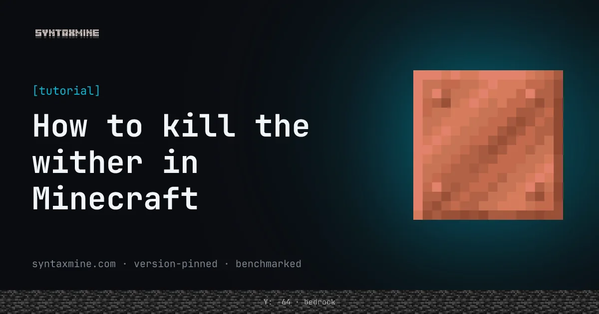 The wither hovering over a destroyed landscape after being summoned