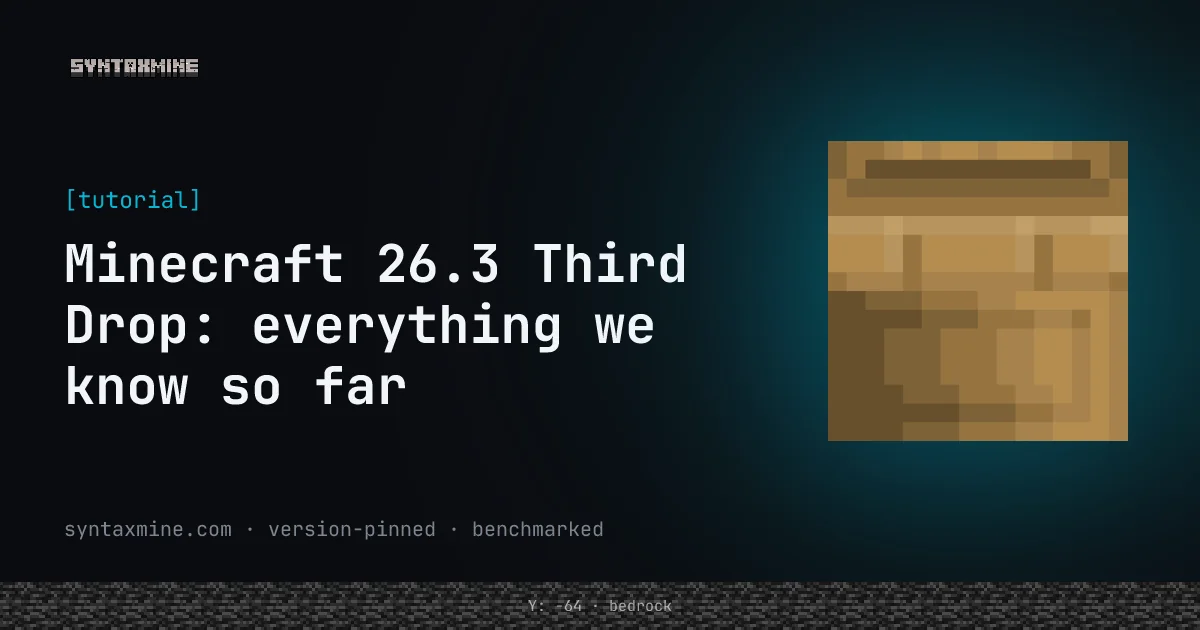 Autumn-colored poplar forest from the Minecraft Third Drop 2026 preview