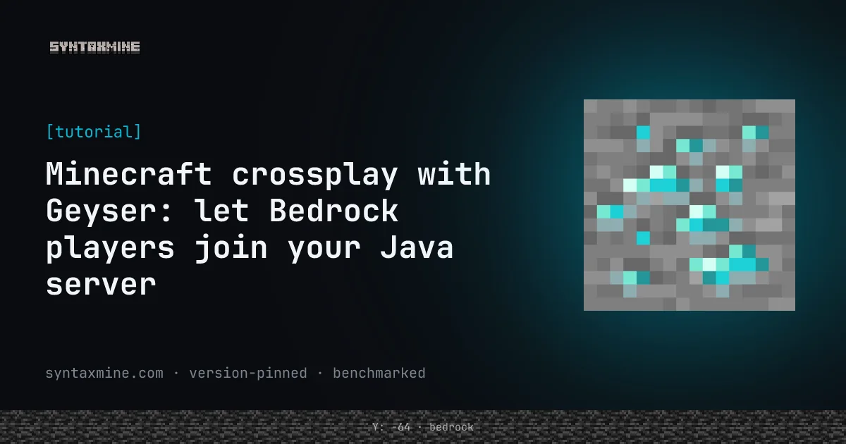 Two Minecraft editions connecting to one server