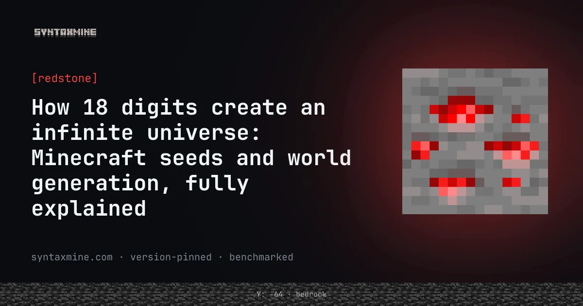 Infinite Minecraft world viewed from above, revealing biome boundaries and cave systems