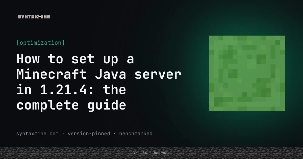 Minecraft server terminal running on 1.21.4