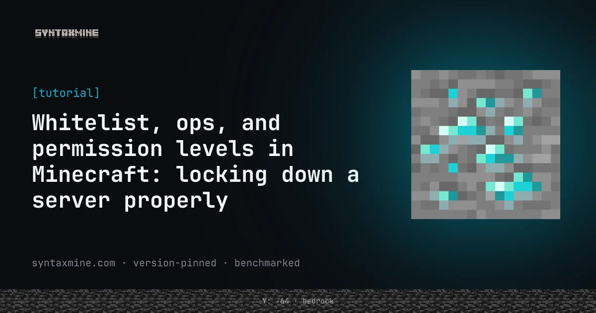 Minecraft control mechanism representing server access control