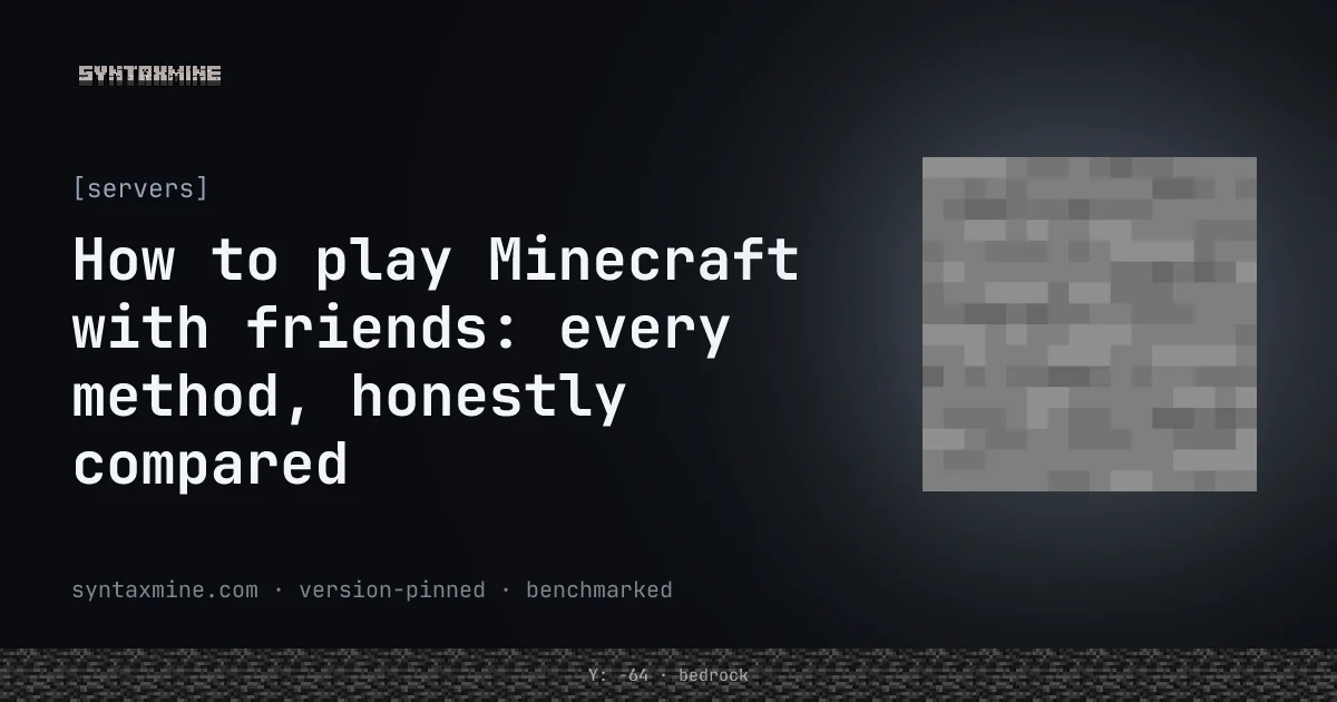 Four Minecraft players connected together in one world