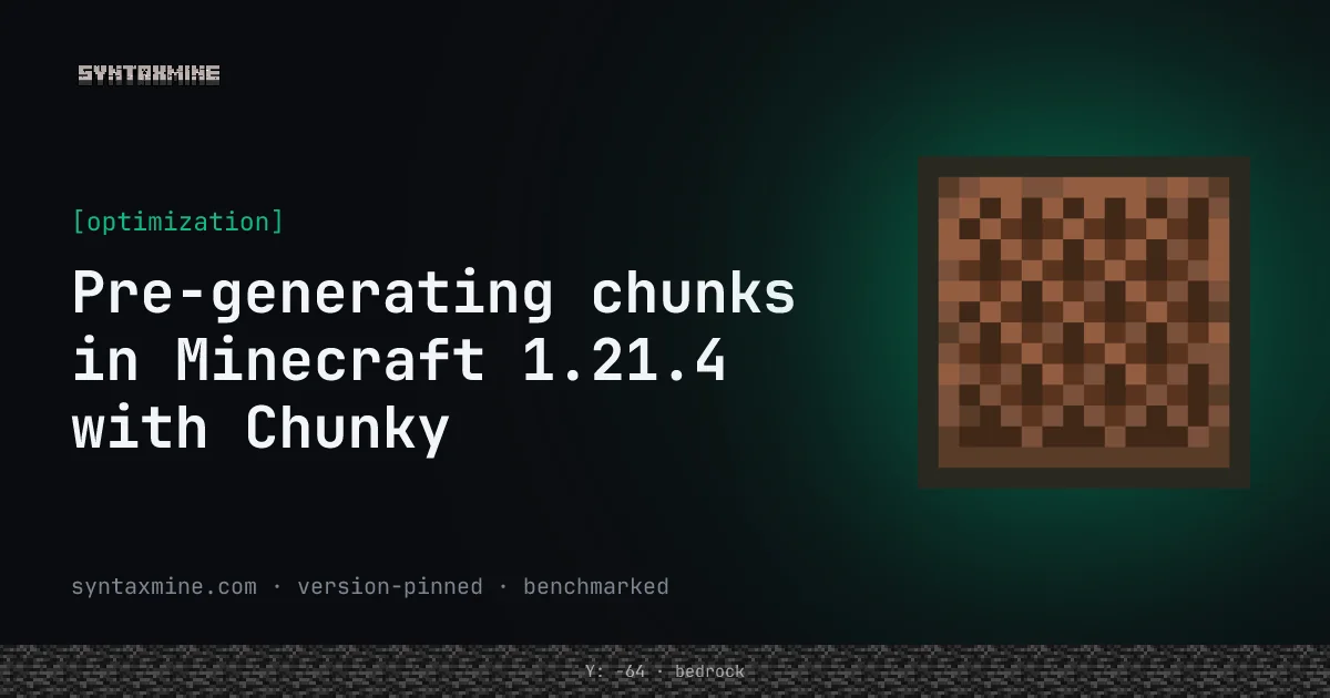A top-down chunk grid filling in row by row during a Chunky pre-generation pass