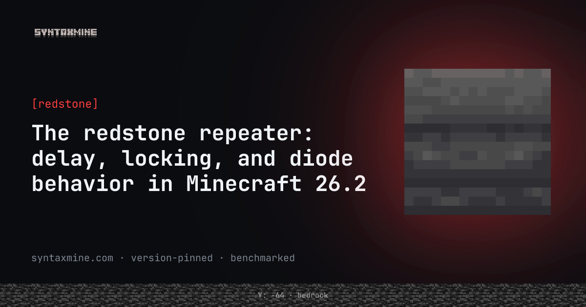 A row of redstone repeaters carrying a signal along a line of redstone dust in Minecraft