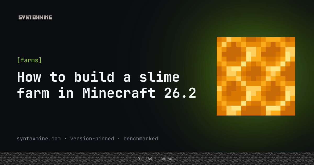 A slime farm dug out across a slime chunk with slimes funneled into a kill chamber