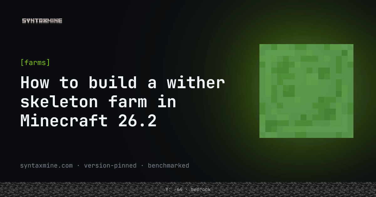 A wither skeleton farm built on a nether fortress spawn platform funneling skeletons to a kill chamber
